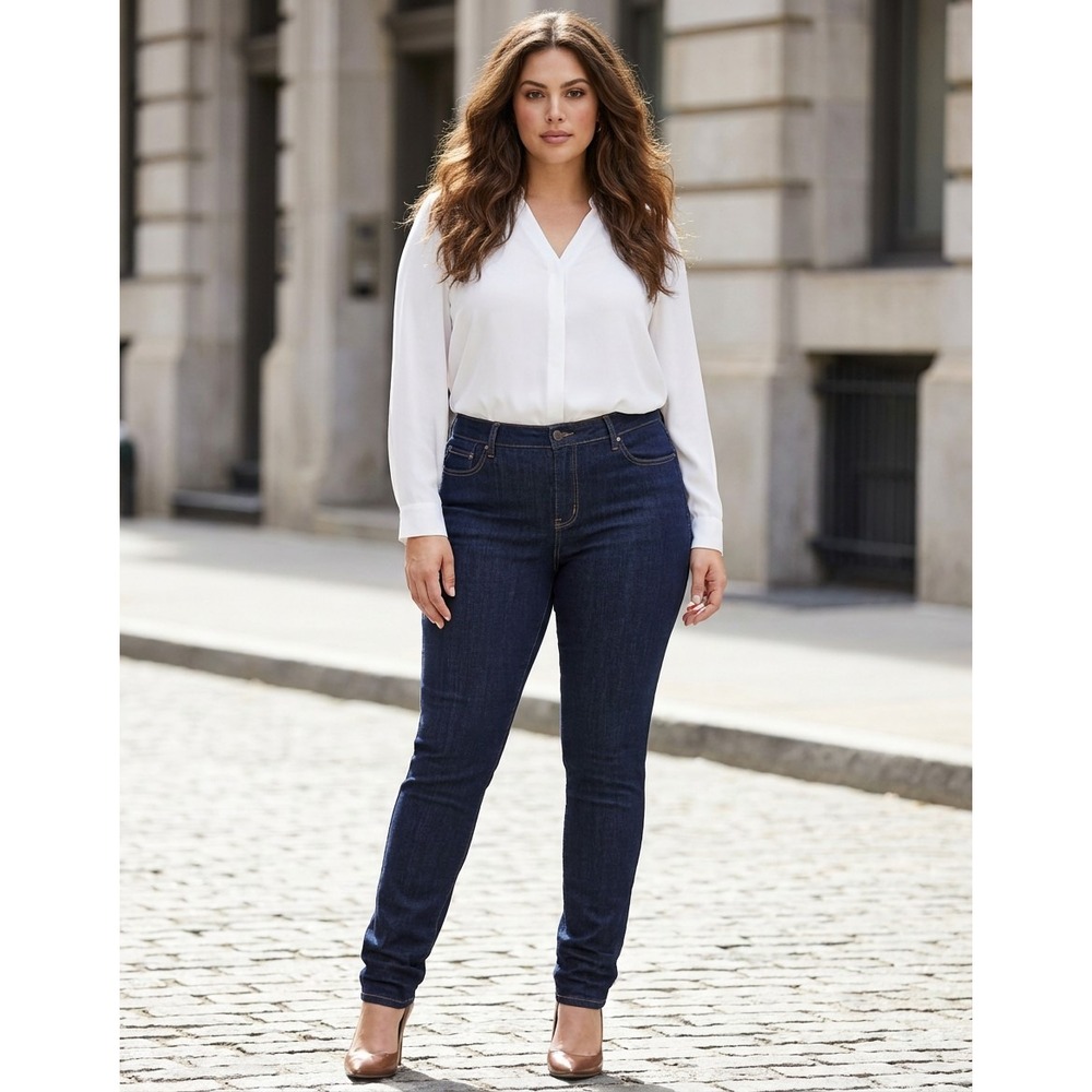 Levi's Bold Curve Skinny Jeans Women's 20W 36 Dark Wash Plus Size Stretch